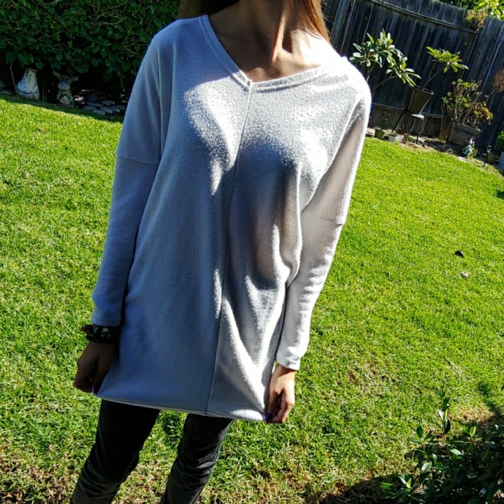 Long sleeved long sweater